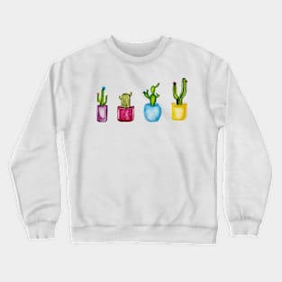 Colorful Flowered Cacti Crewneck Sweatshirt